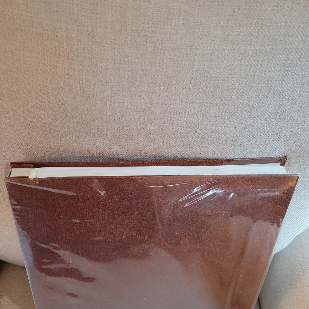 Brown Photo Album with Gold Accents
